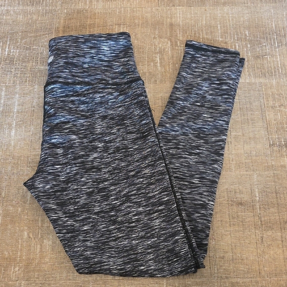 Heathered Black and Gray Women's Leggings - Picture 1 of 3